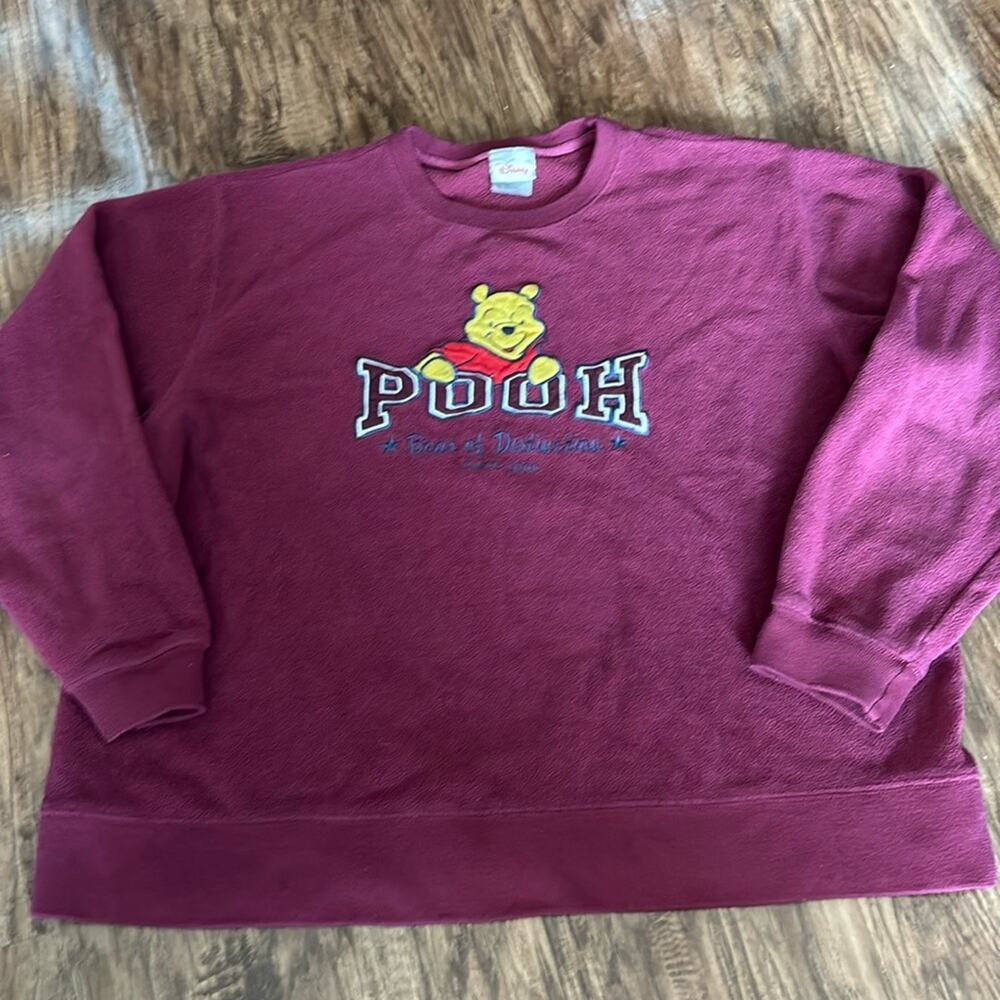 VTG 90s Y2K Winnie The Pooh Crew Neck Fleece Sweatshirt XL Pullover oversized